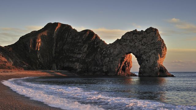 Durdle Door an der Jurassic Coast in Dorset, Südengland