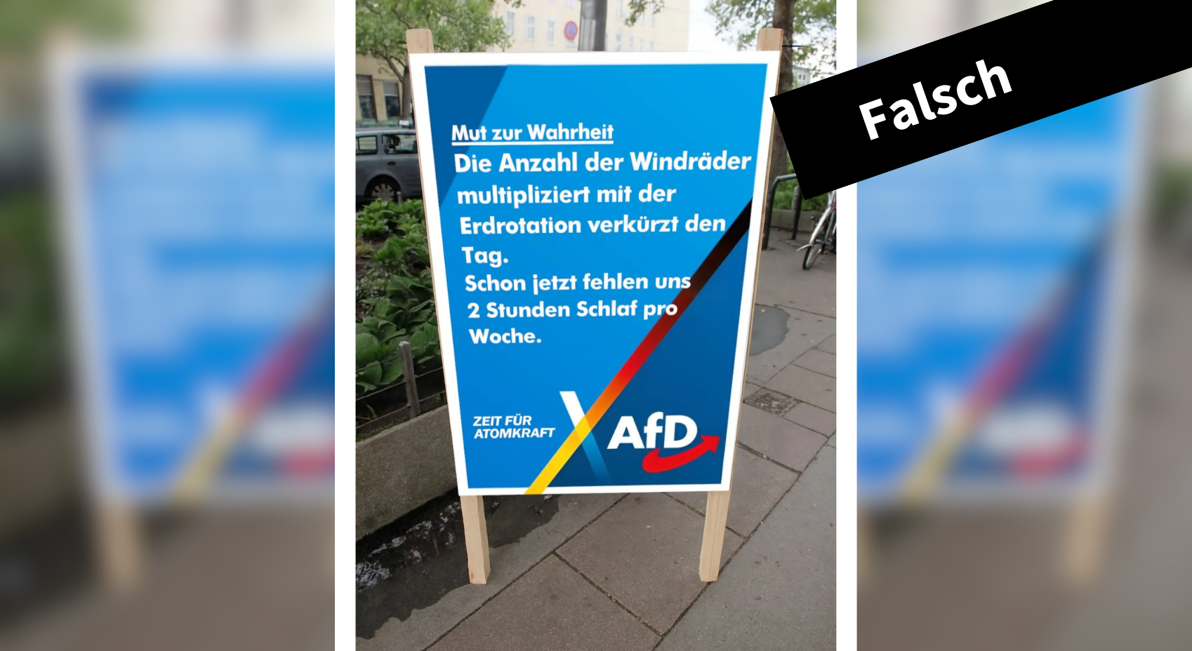 Dieses AfD-Plakat gab es nie – die Vorlage ist eine alte Fälschung