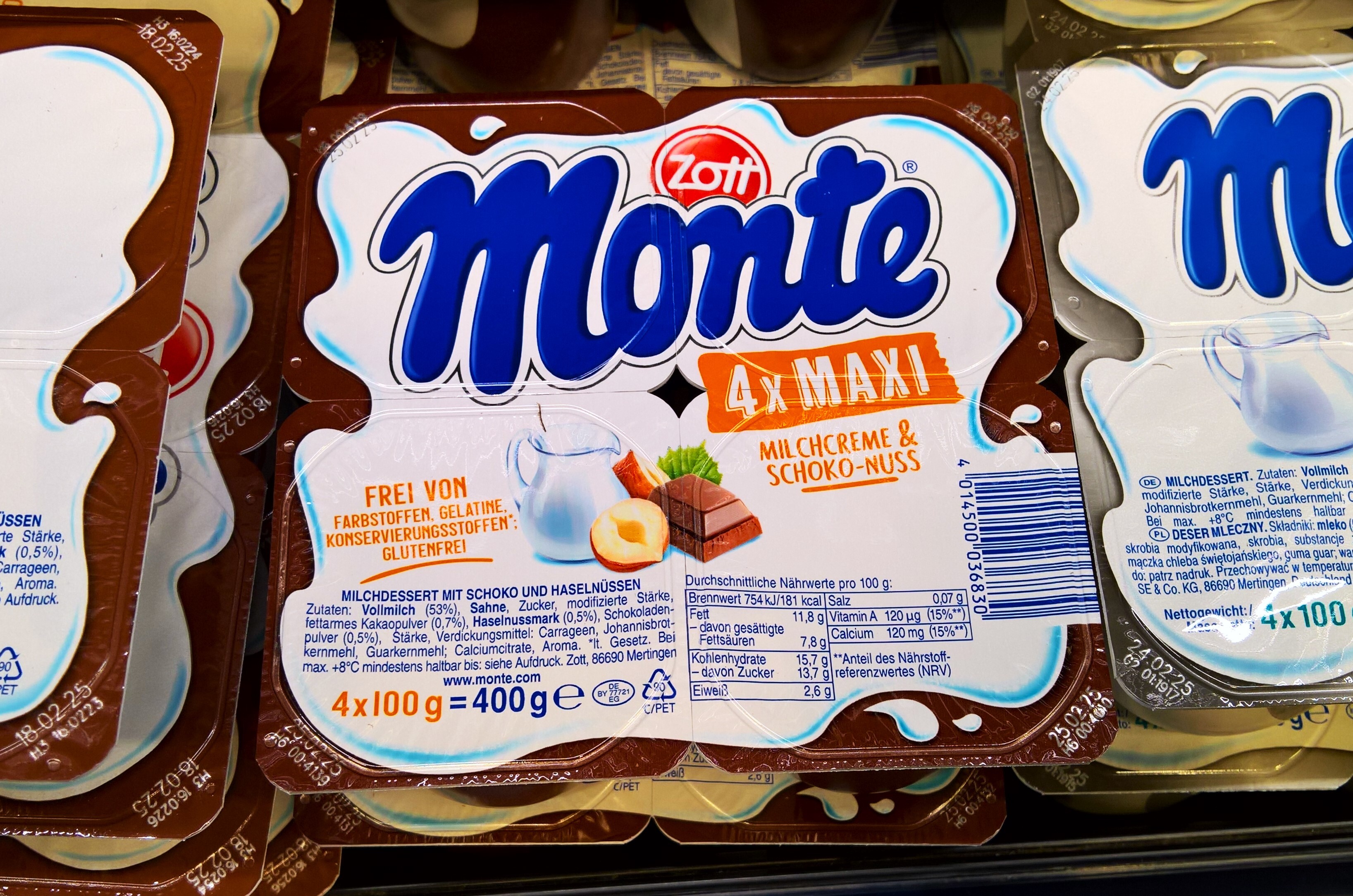 Das Dessert Monte von Zott ist laut Hersteller einzigartig in seiner Rezeptur.