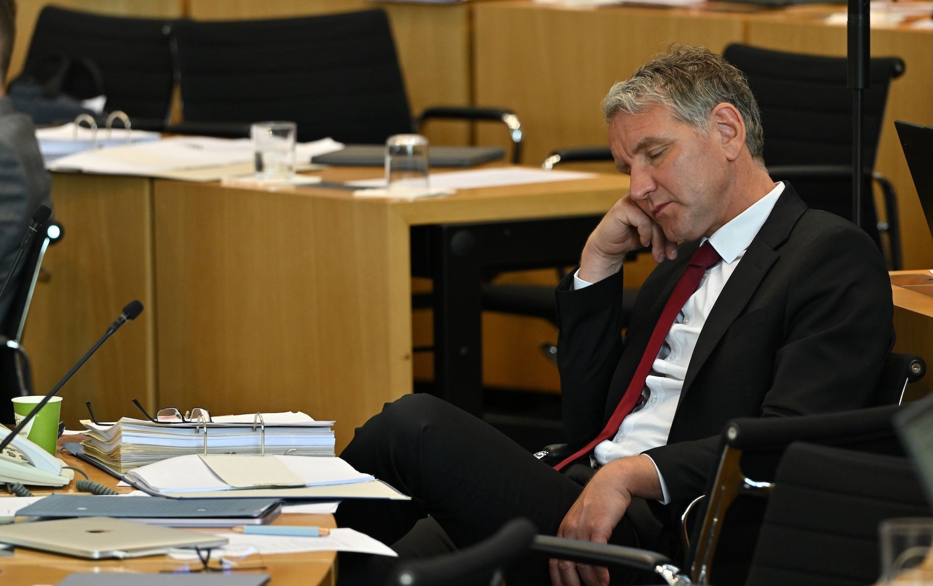 Der Thüringer AfD-Fraktionschef Björn Höcke im Landtag.