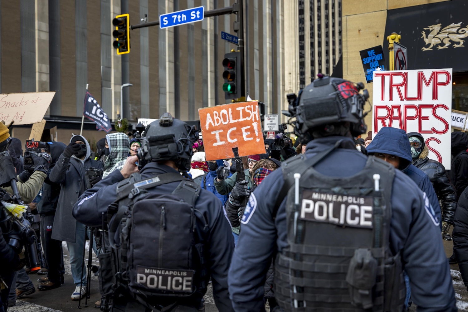Proteste gegen die US-Einwanderungsbehörde ICE in Minnesota Mitte Januar 2026