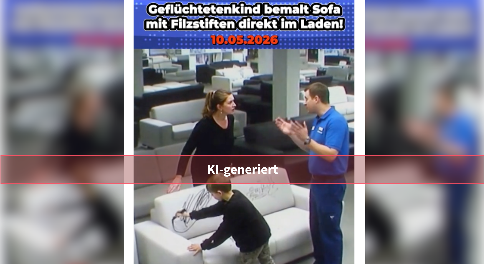 Nach jedem Szenenwechsel sieht die Frau im Bild etwas anders aus. Das ist typisch bei KI-Videos. 